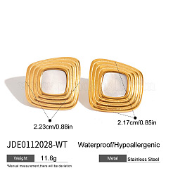 Orecchini a bottone in acciaio inossidabile 304 con pepite in acrilico&nbsp;FS-WG2C215-03