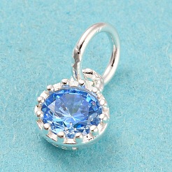 925 Sterling Silber Geburtsstein Charms&nbsp;STER-G035-01D-03