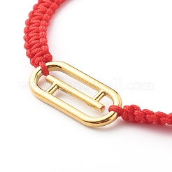 Pulseras de cuentas trenzadas con hilo de nailon ajustable hecho a mano&nbsp;BJEW-JB06482