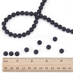 2 filo di perline di agata nera naturale tinta e riscaldata di grado A&nbsp;G-ME0001-04
