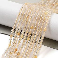 Natürlichen Gold Rutilquarz Perlen Stränge&nbsp;G-G161-A17-05