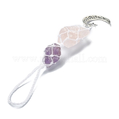 Pépites pierres précieuses naturelles poche pendentif décorations&nbsp;HJEW-JM00994-01