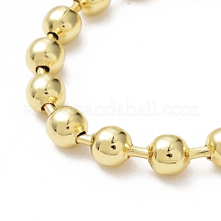 Bracelets à chaîne à billes en laiton plaqué en rack pour femmes&nbsp;BJEW-G676-01D-G