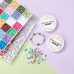 DIY Terrakotta und Alphabet Perlen Schmuck machen&nbsp;DIY-YW0002-59
