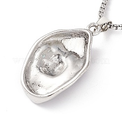 Collana con ciondolo in plastica con teschio in lega con 201 catene in acciaio inossidabile&nbsp;NJEW-E016-21AS