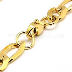 Bracciali alla moda in acciaio inossidabile 304 con catena figaro&nbsp;STAS-A028-B016