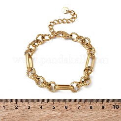 Figaro-Kettenarmbänder aus 304er Edelstahl für Damen&nbsp;SA-CBA4051-10G
