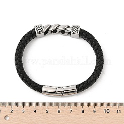 1 Stück geflochtene Lederarmband für Männer&nbsp;BJEW-DJ0001-13