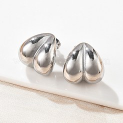 Orecchini a bottone in acciaio inossidabile 304 per donna&nbsp;EJEW-U051-05P