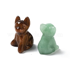 Aus natürlichem und synthetischem Edelstein geschnitzte Hundestatuen als Ornament&nbsp;G-P525-10