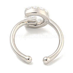 Anillos de puño abiertos de latón chapado en rack para mujer&nbsp;RJEW-F162-01P-G