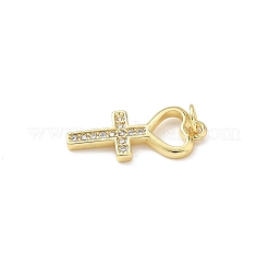 Messing micro pave klare zirkonia anhänger&nbsp;KK-B141-20G