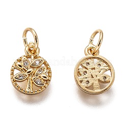Messing micro pave klar zirkonia charme&nbsp;ZIRC-B002-66G