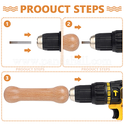 Dispositivo extractor de tendones de madera para teñido anudado&nbsp;TOOL-WH0136-146