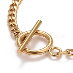Collares de cadena de acero inoxidable 304 con revestimiento iónico (IP)&nbsp;NJEW-A002-07G