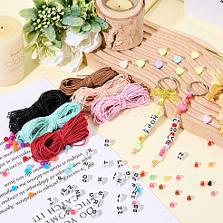 Kits de fabrication de porte-clés en acrylique avec lettres à faire soi-même&nbsp;DIY-SC0029-39C