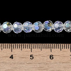 Galvanisieren transparente Glasperlen Stränge&nbsp;EGLA-A035-T6mm-L19