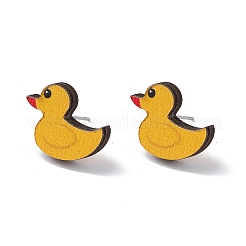 Boucles d'oreilles en bois naturel&nbsp;EJEW-C013-01A