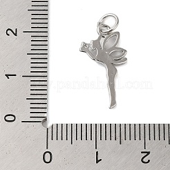 Pendentifs en laiton plaqué en rack et zircone cubique transparente&nbsp;KK-S372-12P