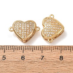 Breloques de connecteur en laiton micro pavé de zircone cubique&nbsp;CU-CBA4579-02G-A