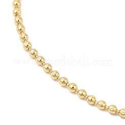 Gestellplattierte Kugelkette aus Messing für Damen&nbsp;NJEW-F311-02G