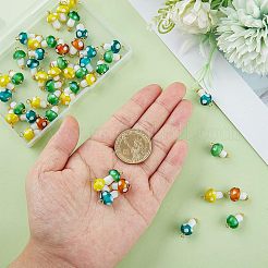 50 Stück handgefertigte Bunte Malerei-Anhänger&nbsp;FIND-FH0005-02