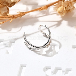 925 Manschettenohrringe aus Sterlingsilber für Damen&nbsp;EJEW-F360-01B-P