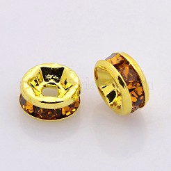 Perline distanziatori strass in ottone&nbsp;RB-A014-Z5mm-17G-NF
