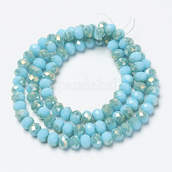 Chapelets de perles en verre opaque électrolytique&nbsp;EGLA-A034-P4mm-H09