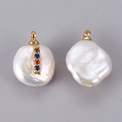 Natürliche kultivierte Süßwasserperlenanhänger&nbsp;PEAR-F008-32G-I
