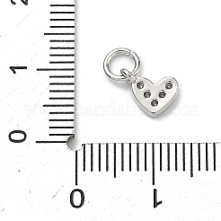 Micro cuivres ouvrent breloques cardiaques zircons&nbsp;KK-C156-30P