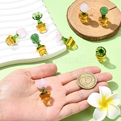 8 Stück 4 Arten Topfpflanzen-Glasfiguren&nbsp;DJEW-CJ0001-11