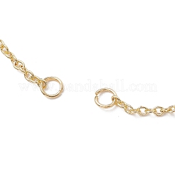 Messing Pavé klar Zirkonia flaches rundes Kreuz Armband machen&nbsp;AJEW-JB01356