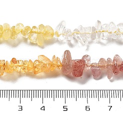Natürliche Quarzkristall- und Erdbeerquarz- und Citrinperlenstränge&nbsp;G-L610-A24-01