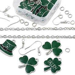 Schmucksets mit Kleeblattanhänger zum Selbermachen&nbsp;DIY-YW0005-05P