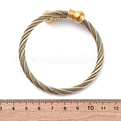Bracelets joncs torques en acier inoxydable 304 pour femmes&nbsp;BJEW-P310-20GP