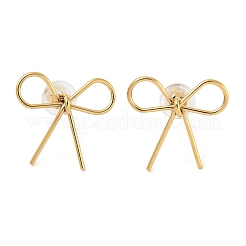 Pendientes de botón de acero inoxidable 304&nbsp;EJEW-U065-01A-G