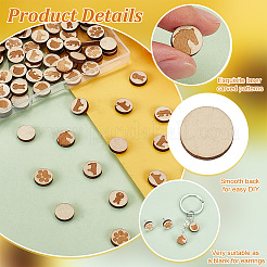 120 pièce de 6 styles de perles en bois gravées au laser à face unique en forme d'animaux&nbsp;WOOD-OC0003-52