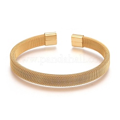 Pulseras unisex de malla de acero inoxidable 304&nbsp;BJEW-L643-15