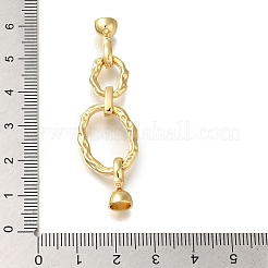 Messing Micro Pave klare Zirkonia Falte über Verschlüsse&nbsp;LS-KK-H480-26G