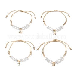 4 bracelet à breloques en acier inoxydable 304&nbsp;BJEW-JB12518