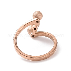 Anillo de dedo de bola redonda triple de rhinestone de cristal&nbsp;RJEW-D120-17RG