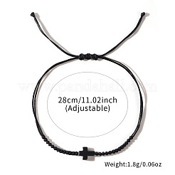 Verstellbare Armbänder aus geflochtenem Kreuzband mit synthetischem Stein&nbsp;CC2534-1