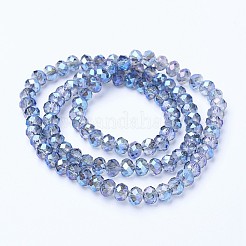 Placcare trasparente perle di vetro fili&nbsp;EGLA-A034-T3mm-Y02