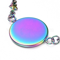 Fabrication de bracelets en acier inoxydable 304 de couleur arc-en-ciel&nbsp;STAS-L248-008M