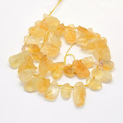 Fili di perle di citrino naturale di grado grezzo grezzo&nbsp;G-K202-17A