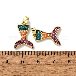 Pendentifs d'émail en laiton &nbsp;KK-F911-24G-02