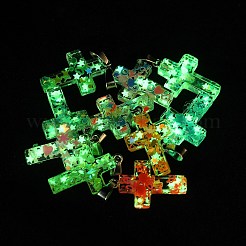 Pendentifs en résine à paillettes lumineuses&nbsp;RESI-V006-01B-P