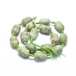 Natur Xiuyan Jade Perlen Stränge&nbsp;G-O179-C01
