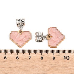 Legierung Emaille europäische baumeln Charms&nbsp;PALLOY-YW012-02
